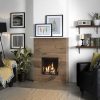 Stovax & Gazco Riva2 400 Edge gas fire with EchoFlame black glass lining