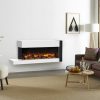 Stovax & Gazco Skope Trento Suites 110W right offset log & pebble fuel effect electric fire
