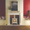 Stovax & Gazco Huntingdon 30 gas stove with ivory finish and tracery door