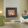 Stovax & Gazco Reflex 75T Icon XS gas fire with fluted vermiculite lining