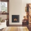 Stovax & Gazco Riva2 400 Icon XS gas fire with EchoFlame black glass lining