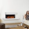 Stovax & Gazco Skope Trento Suites 70W centred log & pebble fuel effect electric fire