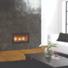 Stovax & Gazco Studio 1 gas fire Edge frame, pebble and stone effect and vermiculite lining