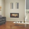 Stovax & Gazco Studio 2 gas fire Duplex double sided, Bauhaus frame, anthracite finish and vermiculite lining