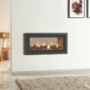 Stovax & Gazco Studio 2 gas fire Duplex double sided, Profil frame, anthracite finish and vermiculite lining