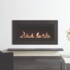Stovax & Gazco Studio 2 gas fire Expression frame, pebbles and stones effect and black reeded lining