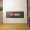 Stovax & Gazco Studio 2 gas fire Verve frame, log effect and vermiculite lining