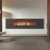 Stovax & Gazco Studio 3 gas fire Steel 2 frame, graphite finish, log effect and vermiculite lining
