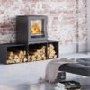 RAIS Q-Tee 2 wood burning stove with 3 combi bases (2 sizes)