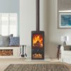Stovax & Gazco Vogue Midi T wood burning stove with optional midline base