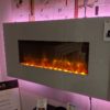 Stovax & Gazco Radiance 80W White Glass electric fire in showroom