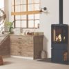 Stovax & Gazco Loft gas stove with steel log store